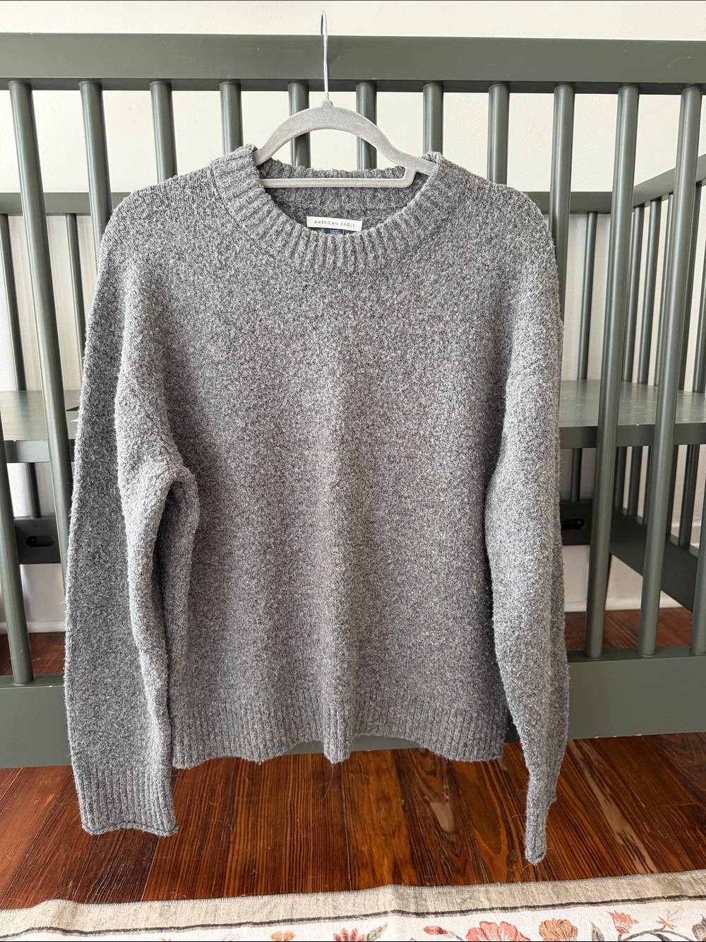 American Eagle Outfitters Heather Gray Crewneck Sweater